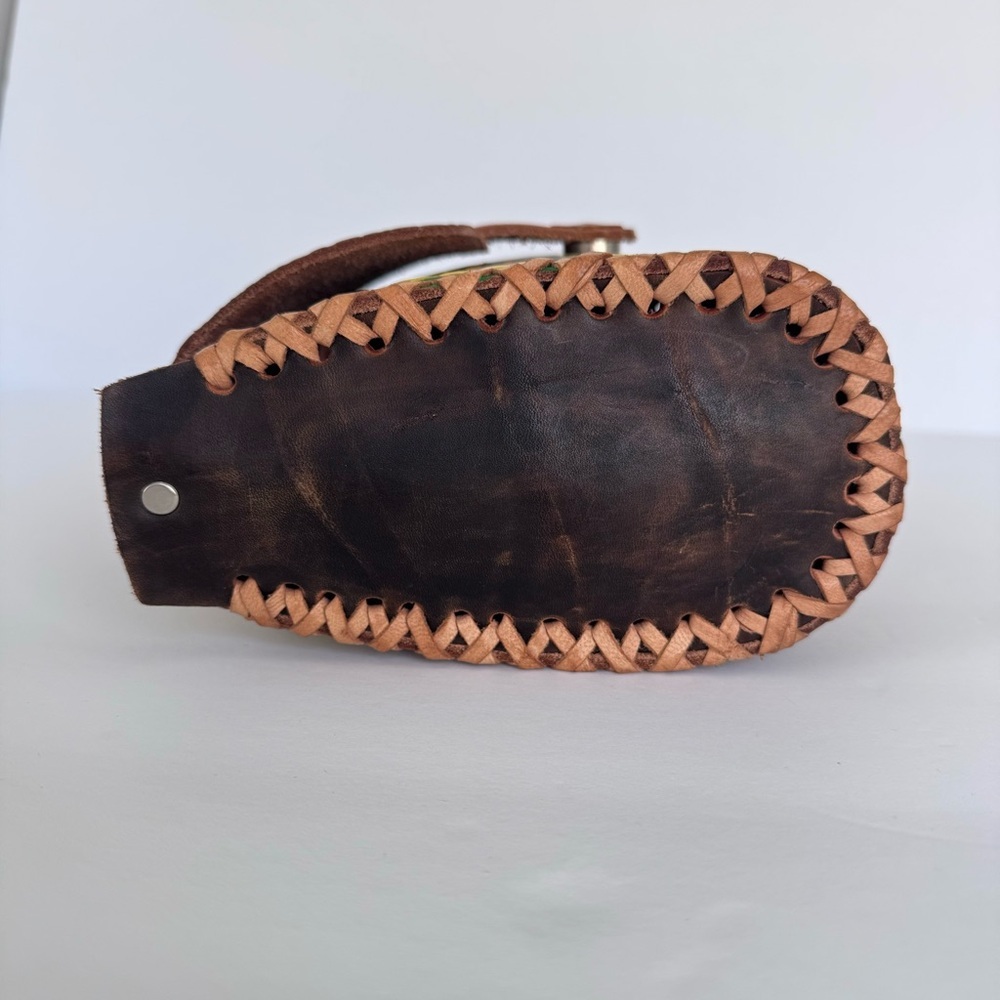 Hand Tooled Leather Floral Shoulder Bag - Picture 9 of 14